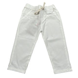 Please Pantalone tinta unita con Elastico In Vita Bianco per Neonato PE54272B13 BIANCO PLEASE 