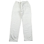 Please Pantalone Tinta Unita con Fantasia A Righe per Bambino PE75131B73 PANNA PLEASE 