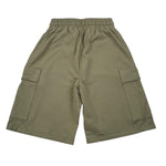 Please Bermuda In Felpa Tinta Unita per Bambino RE12042B72 VERDE PLEASE 
