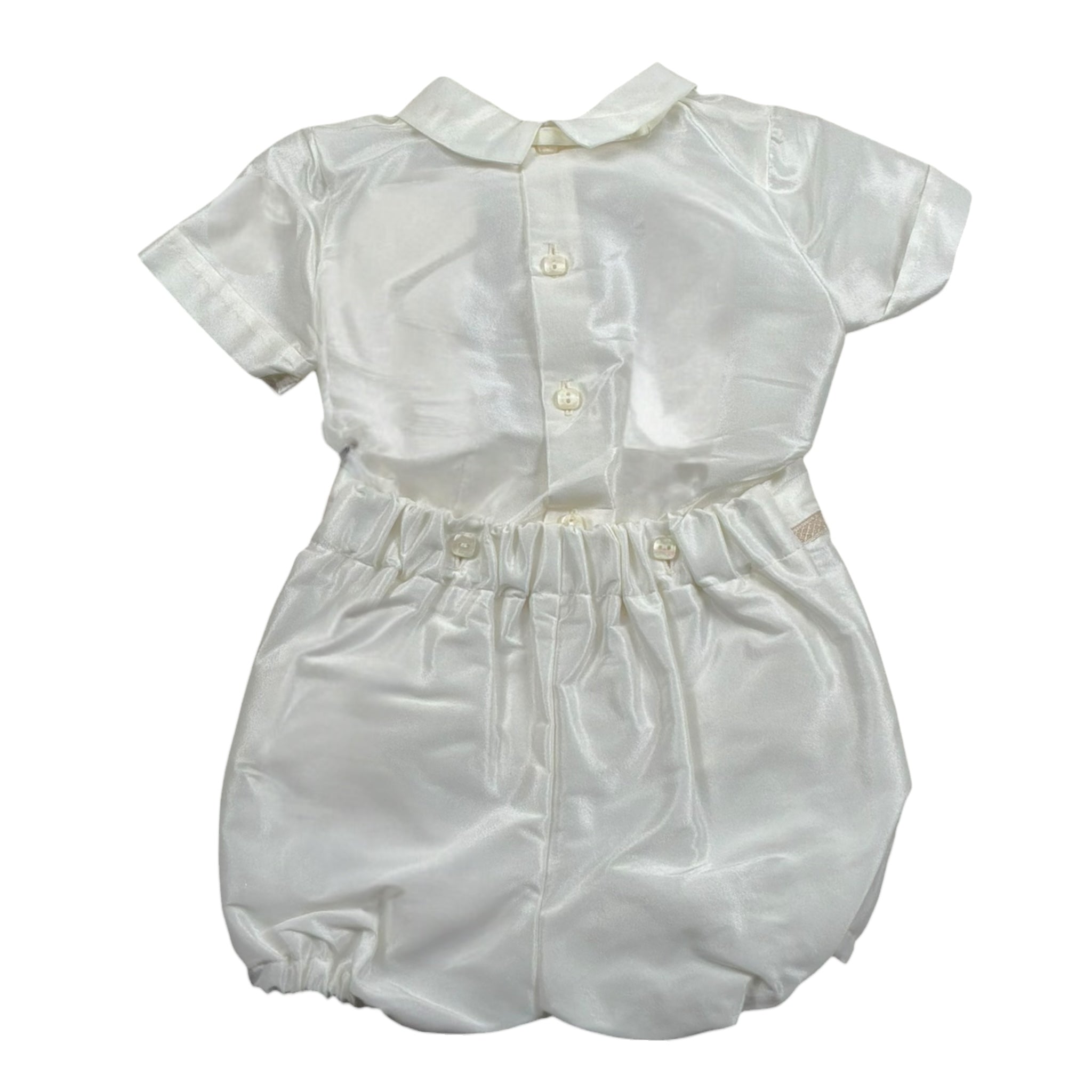 Pontoporponto Completo 3 Pezzi Camicia-Bermuda-Papillions per Neonato 5794 BIANCO/BEIGE PONTOPORPONTO 
