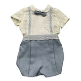 Pontoporponto Pagliaccetto Mezza Manica Bicolore per Neonato 6314 BIANCO/AZZURRO PONTOPORPONTO 