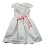 Pure Firenze Abito Mezza tinta unita Cn Cinturino Panna per Bambina PC01245 PANNA PURE FIRENZE 