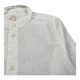 Pure Firenze Camicia Manica Lunga Collo Coreano Tinta Unita per Neonato PC03176 BIANCO PURE FIRENZE 