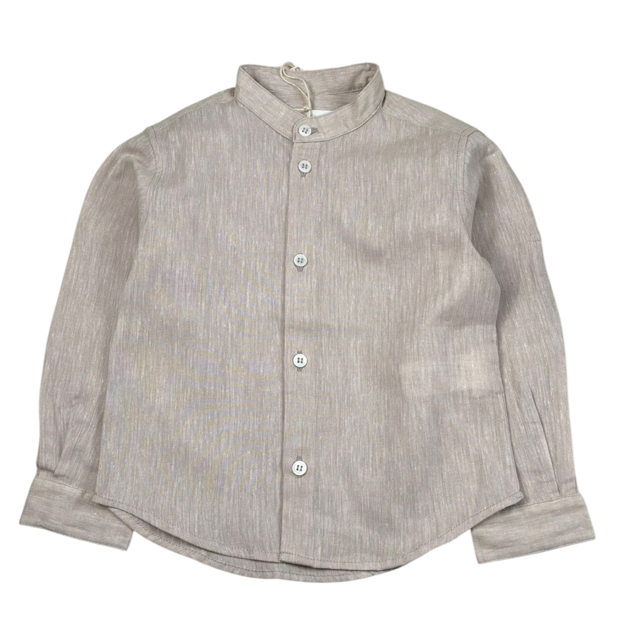 Pure Firenze Camicia Manica Lunga Collo Coreano tinta unita Beige per Neonato PC03176X BEIGE PURE FIRENZE 