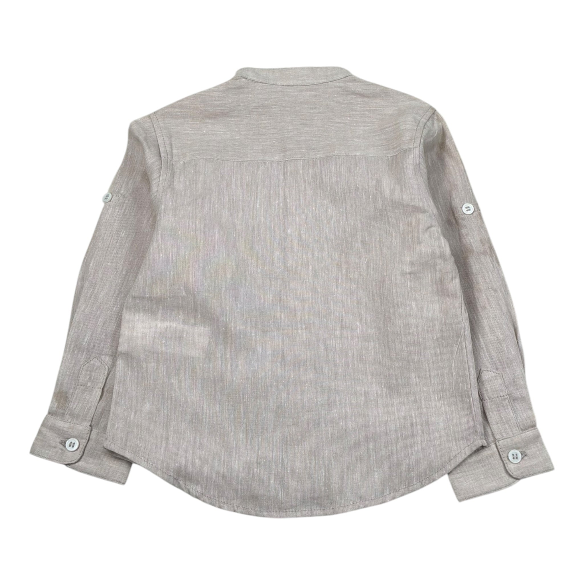 Pure Firenze Camicia Manica Lunga Collo Coreano tinta unita Beige per Neonato PC03176X BEIGE PURE FIRENZE 