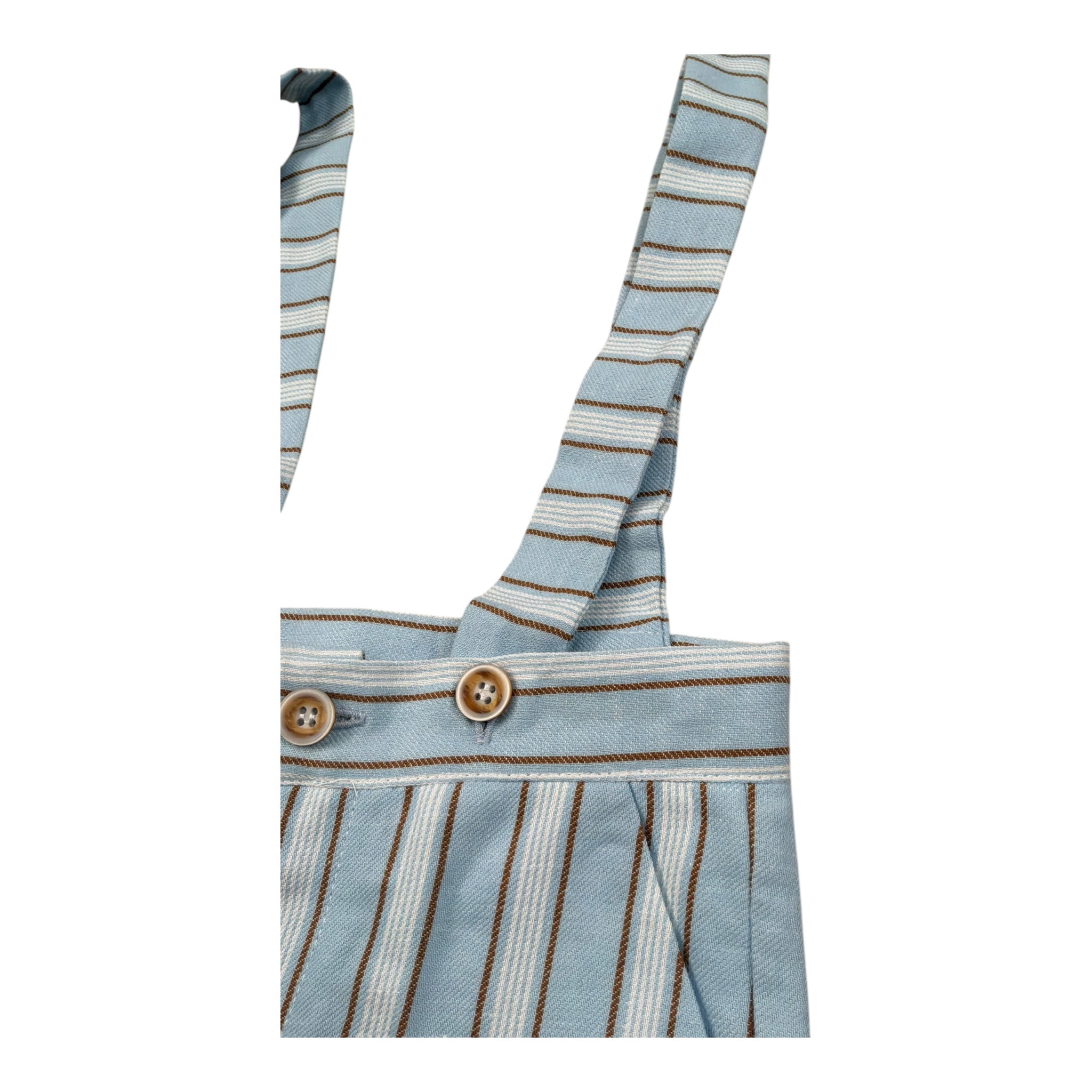 Pure Firenze Bermuda Fantasia A Righe con Bretelle per Neonato PC03291 AZZURRO PURE FIRENZE 