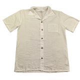 Pype Camicia Mezza Manica Tinta Unita per Bambino GOLDEN PANNA PYPE 
