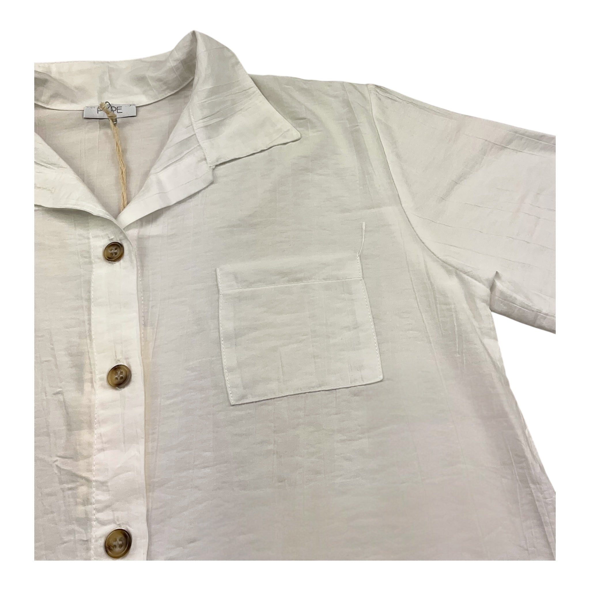 Pype Camicia Mezza Manica Tinta Unita per Bambino GOLDEN PANNA PYPE 
