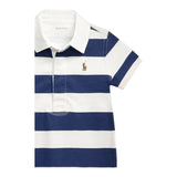 Ralph Lauren Pagliaccetto Bicolore con Fantasia A Righe per Neonato 320735012025 BIANCO/BLU RALPH LAUREN 