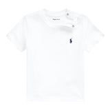 Ralph Lauren T-Shirt Girocollo Tinta Unita con Ricamo per Neonato 320832904033 BIANCO RALPH LAUREN 