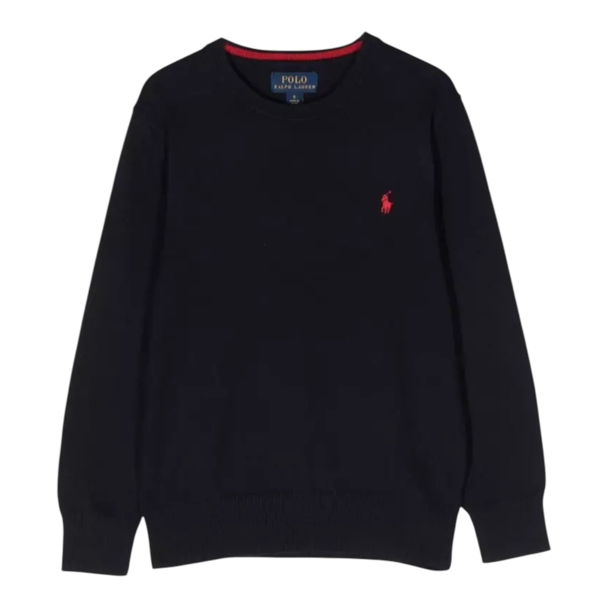 Ralph Lauren Maglia Girocollo Tinta Unita con Stampa per Bambino 321799887031 BLU RALPH LAUREN 