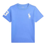 Ralph Lauren T-Shirt Girocollo Tinta Unita con Stampa per Bambino 322832907037J AZZURRO RALPH LAUREN 