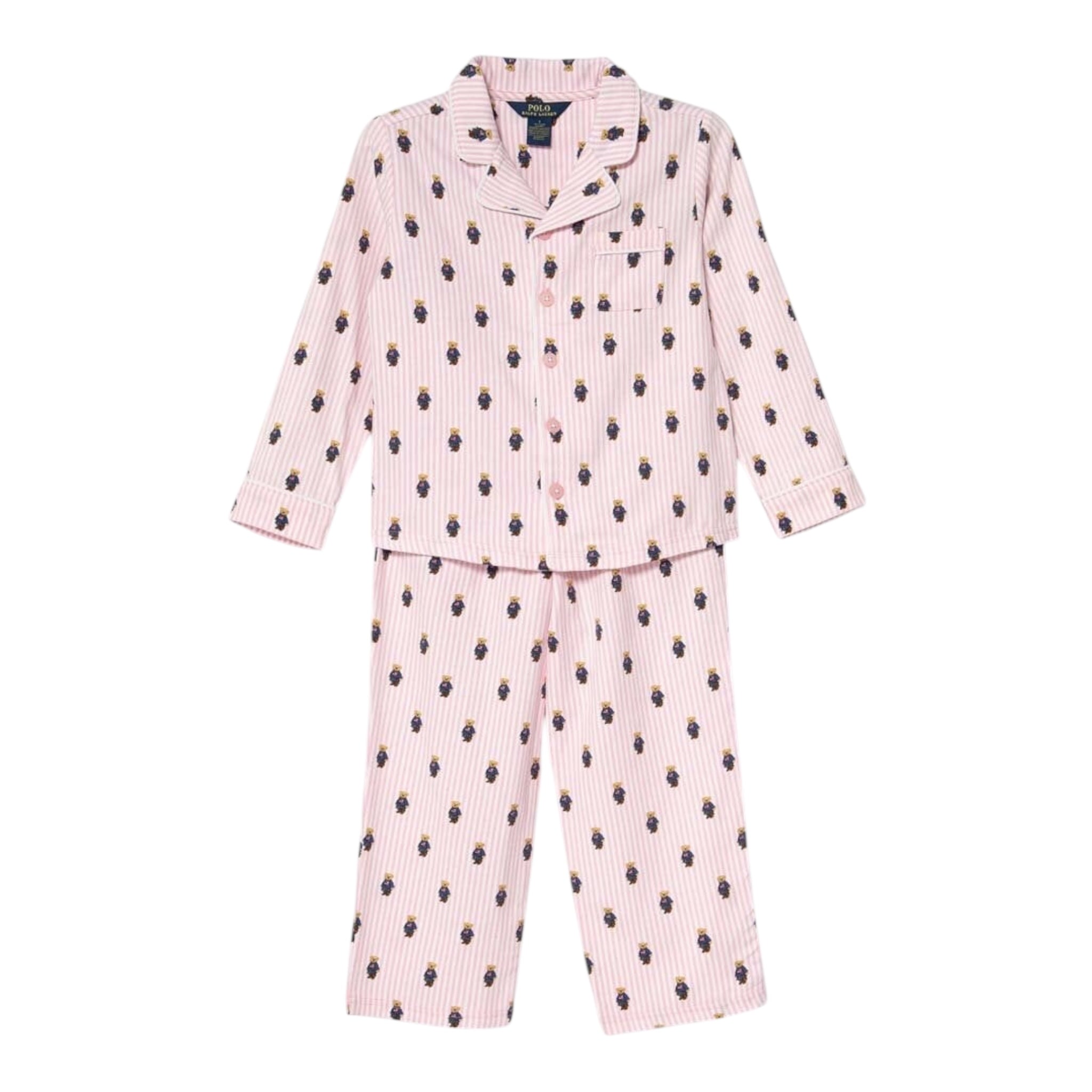 Ralph Lauren Completo 2 Pezzi Pigiama Shirt-Pantalone per Bambina 4P0143 ROSA RALPH LAUREN 