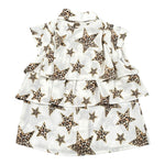 Relish Camicia Tinta Unita con Fantasia Stelle per Bambina 18656 PANNA RELISH 