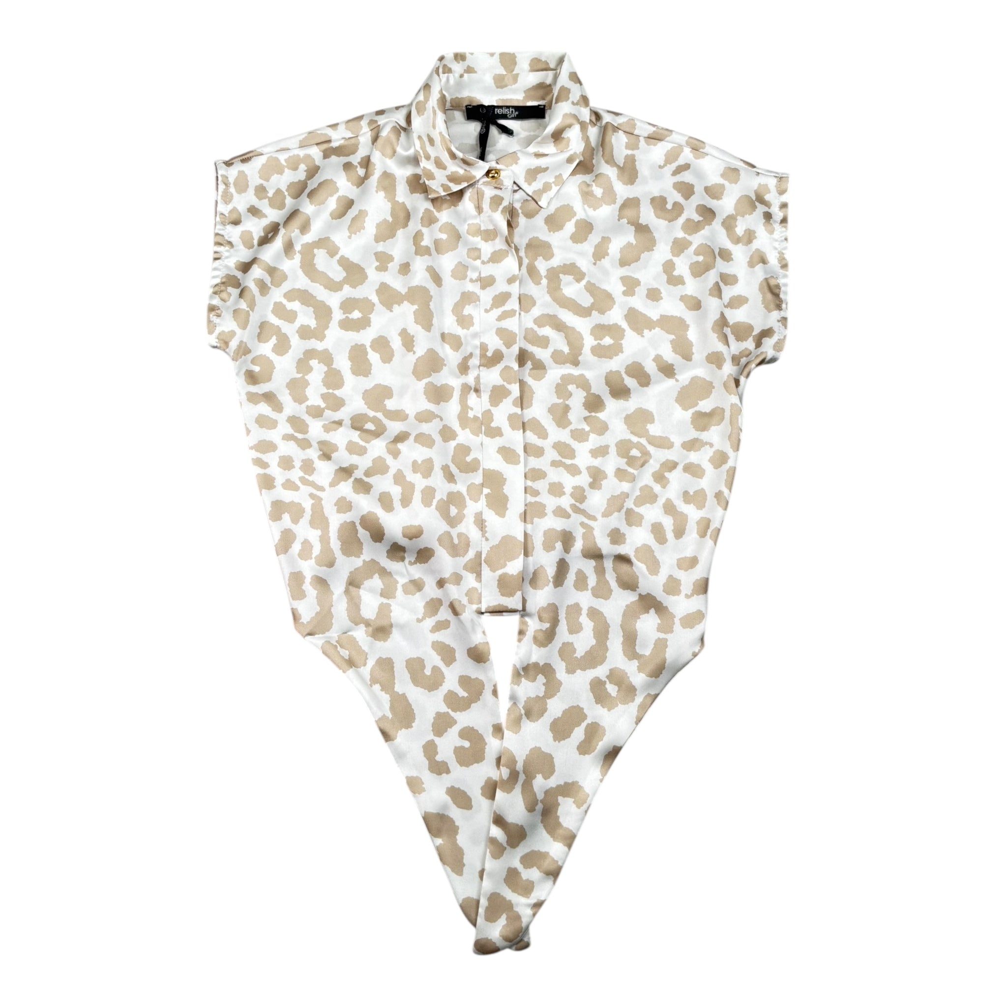Relish Camicia Giromanica con Stampa Maculata per Bambina 18684 BIANCO RELISH 
