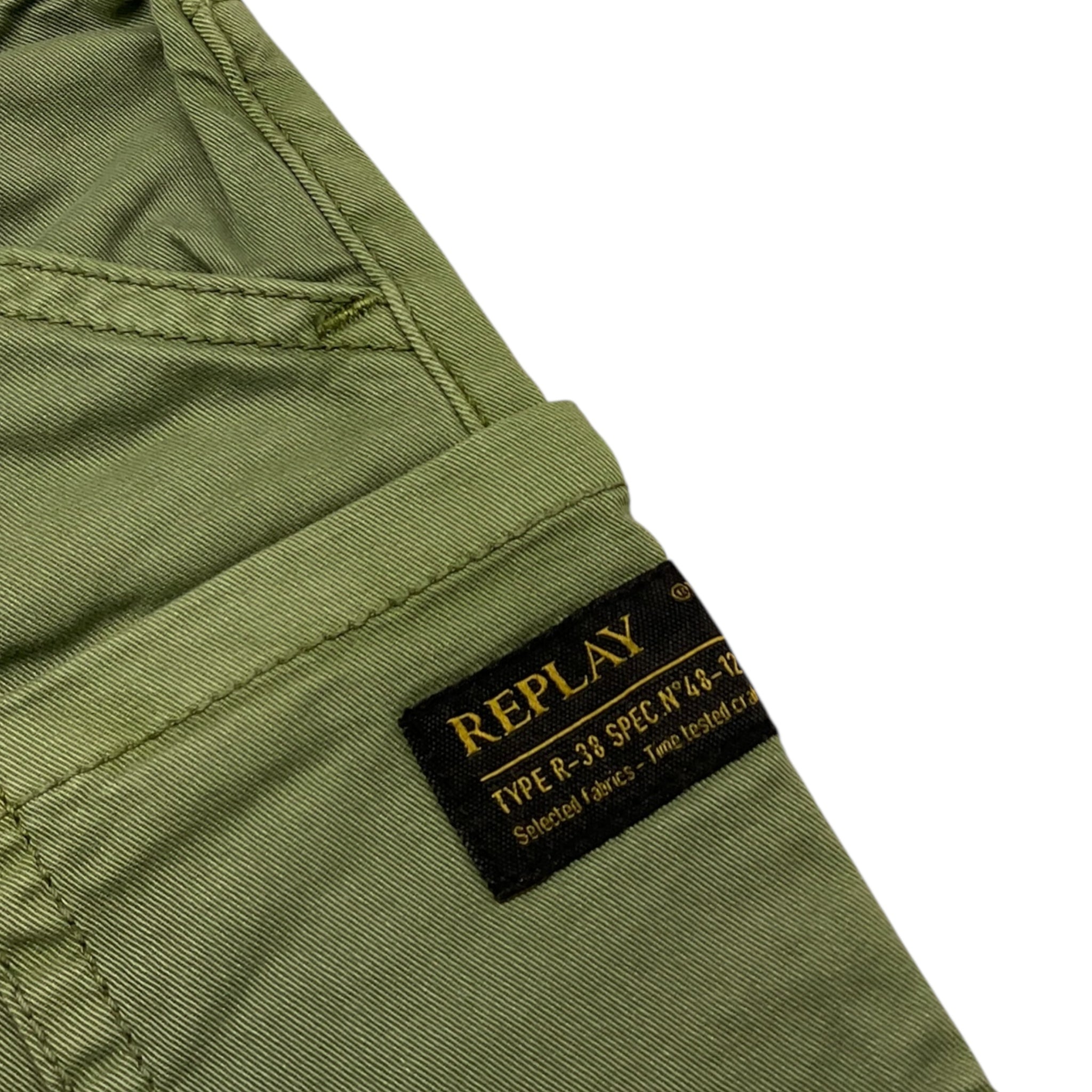 Replay Bermuda Tinta Unita con Girovita Regolabile per Neonato PB9504 VERDE REPLAY 