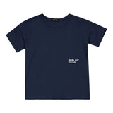 Replay T-Shirt Girocollo Tinta Unita con Stampa per Bambino SB7119 BLU REPLAY 