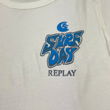 Replay T-Shirt Girocollo Tinta Unita con Stampa per Bambino SB7360X BIANCO REPLAY 