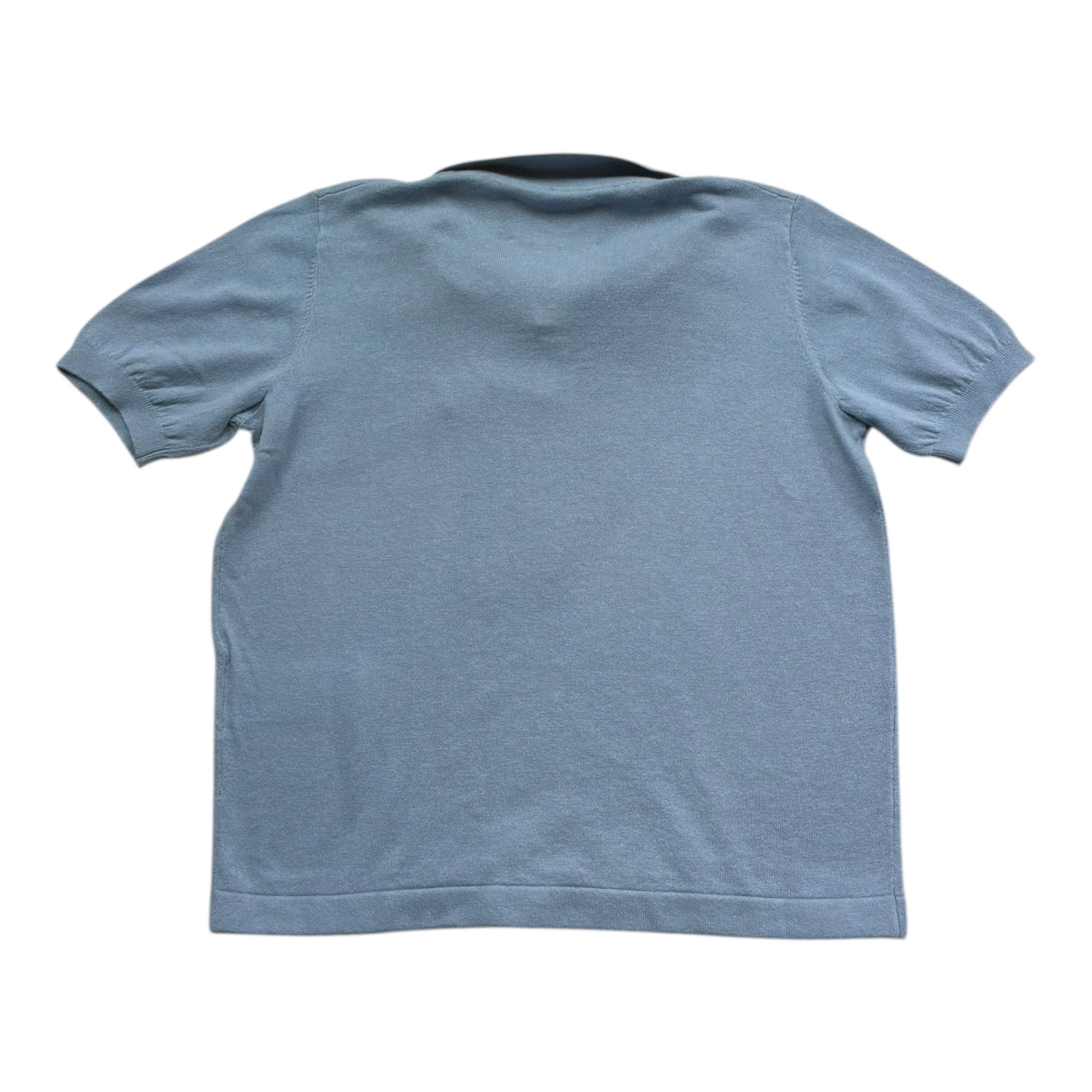 Saint Barth Polo Tinta Unita Mezza Manica per Bambino 00165L AZZURRO SAINT BARTH 