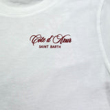 Saint Barth T-Shirt Girocollo Tinta Unita con Stampa per Bambino 00384L BIANCO SAINT BARTH 
