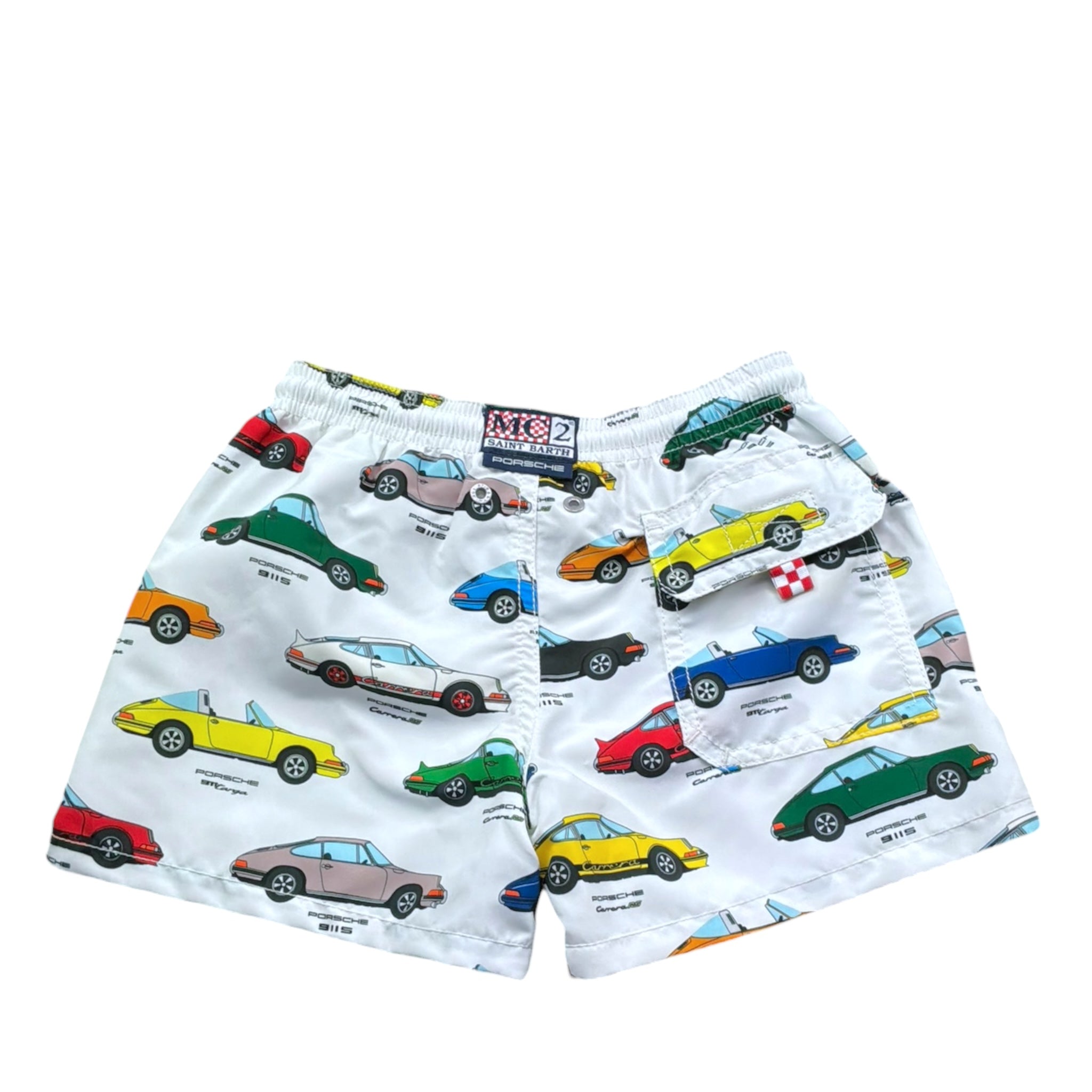 Saint Barth Costume Tinta Unita Modello Boxer con Stampa per Bambino 00857L BIANCO SAINT BARTH 