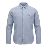 Saint Barth Camicia Manica Lunga Tinta Unita con Fantasia A Righe per Bambino 00946L AZZURRO SAINT BARTH 