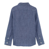 Saint Barth Camicia Manica Lunga Tinta Unita per Neonato AGN0001003N BLU SAINT BARTH 