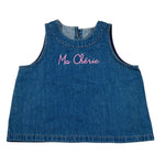 top in denim tinta unita giromanica AYL0001 BLU SAINT BARTH 