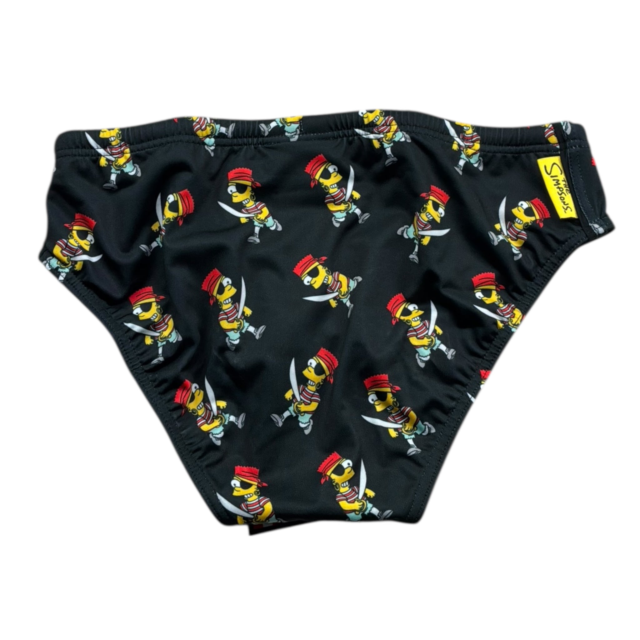 Saint Barth Costume Modello Slip Bicolore con Stampa Bart per Bambino BARTPIRATE NERO SAINT BARTH 