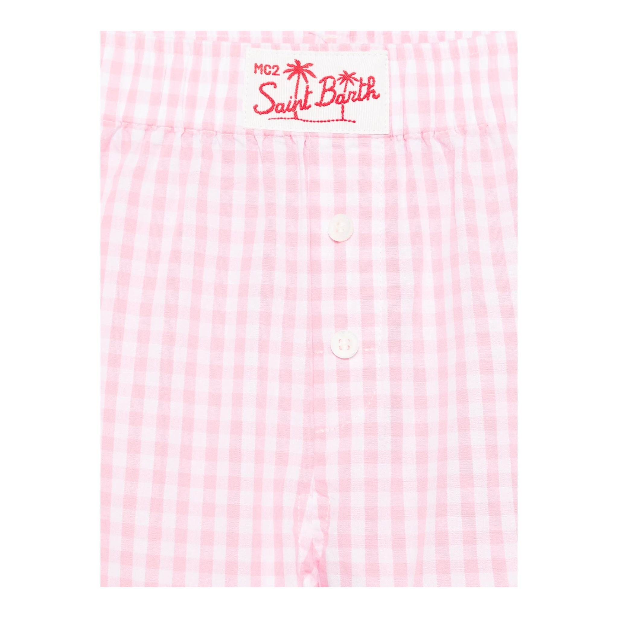 Saint Barth Short Fantasia Quadretti  per Bambina BXY0010366 ROSA SAINT BARTH 