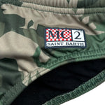 Saint Barth Costume Modello Slip Bicolore con Fantasia Militare per Bambino CAMODINO VERDE SAINT BARTH 