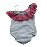 Saint Barth Costume Intero Monospalla Tinta Unita per Bambina CARIN ARGENTO SAINT BARTH 