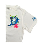 Saint Barth T-Shirt Girocollo Tinta Unita con Stampa  per Bambino CPT BIANCO SAINT BARTH 