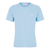 Saint Barth T-Shirt Girocollo Tinta Unita con Logo per Bambino DOVERLJR AZZURRO SAINT BARTH 