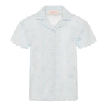 Saint Barth Camicia Mezza Manica Tinta Unita In Pizzo Sangallo per Bambina EVL000103016 BIANCO SAINT BARTH 