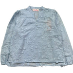 Saint Barth Camicia Manica Lunga Fantasia Zebrata per Bambina HARPERXXX AZZURRO SAINT BARTH 