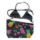 Saint Barth Costume 2 Pezzi Triangolo-Mutandina Tinta Unita per Bambina HOLLY NERO SAINT BARTH 