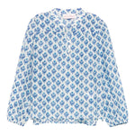 Saint Barth Camicia Manica Lunga Tinta Unita Fantasia Floreale per Bambina HRP002 BIANCO SAINT BARTH 