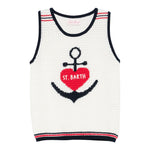 Saint Barth Top Giromanica con Ricami per Bambina ISADORA PANNA SAINT BARTH 