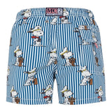 Saint Barth Costume Modello Boxer Tinta Unita con Fantasia Snoopie per Bambino JEA000111 BIANCO/BLU SAINT BARTH 