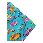 Saint Barth Costume Modello Boxer Tinta Unita con Fantasia Pesci per Bambino JEA0001 AZZURRO SAINT BARTH 