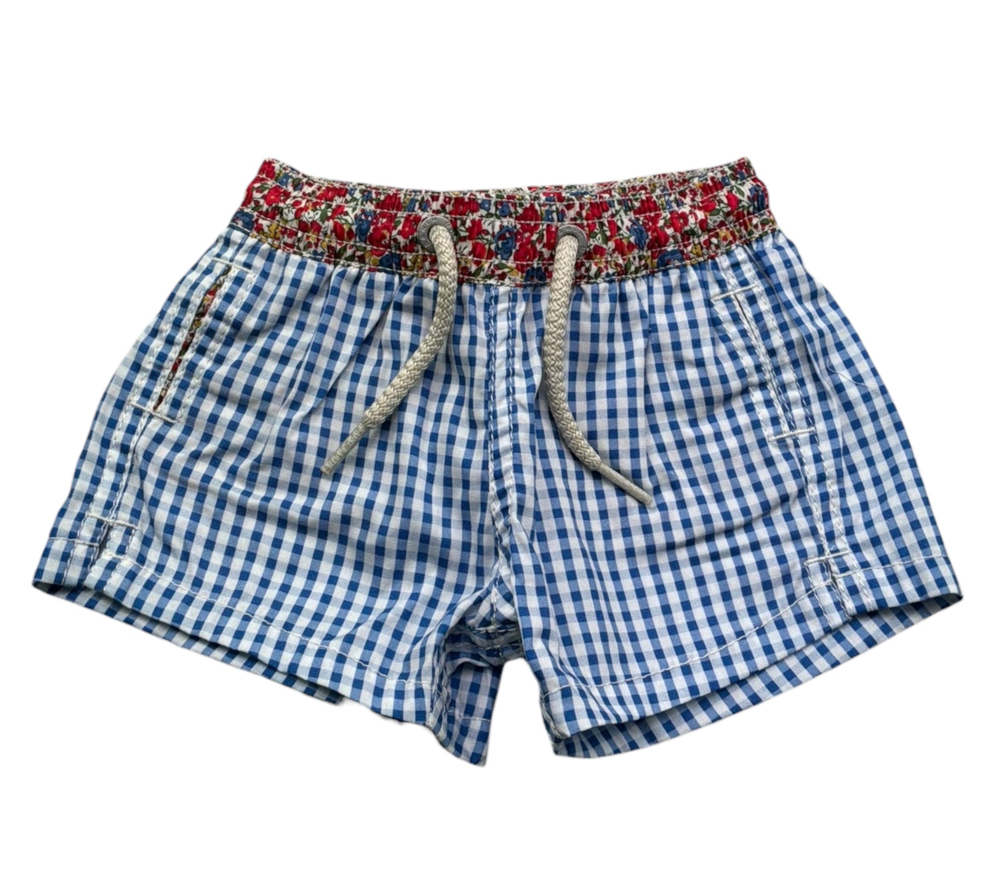 short fantasia a righe bicolore JOELL BIANCO/BLU SAINT BARTH 