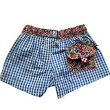 short fantasia a righe bicolore JOELL BIANCO/BLU SAINT BARTH 