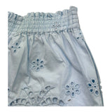 Saint Barth Short Fantasia Quadretti con Elastico In Vita per Bambina MEAVE AZZURRO SAINT BARTH 