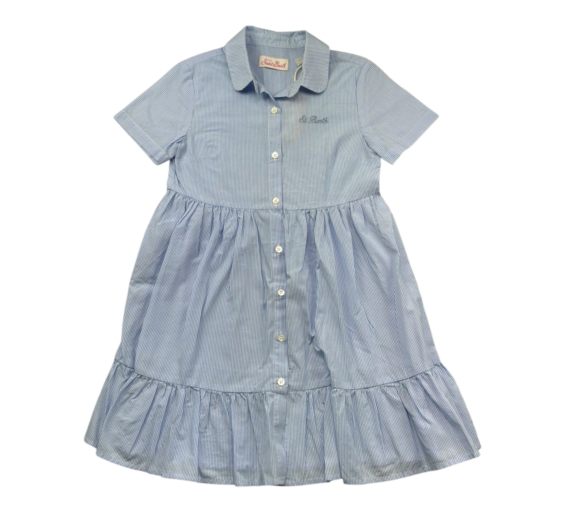 Saint Barth Abito Mezza Manica Fantasia A Righe per Bambina MISSY00 AZZURRO SAINT BARTH 