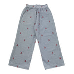 Saint Barth Pantalone Modello Palazzo Fantasia A Righe per Bambina PATRICIAJR BIANCO/BLU SAINT BARTH 