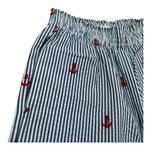 Saint Barth Pantalone Modello Palazzo Fantasia A Righe per Bambina PATRICIAJR BIANCO/BLU SAINT BARTH 