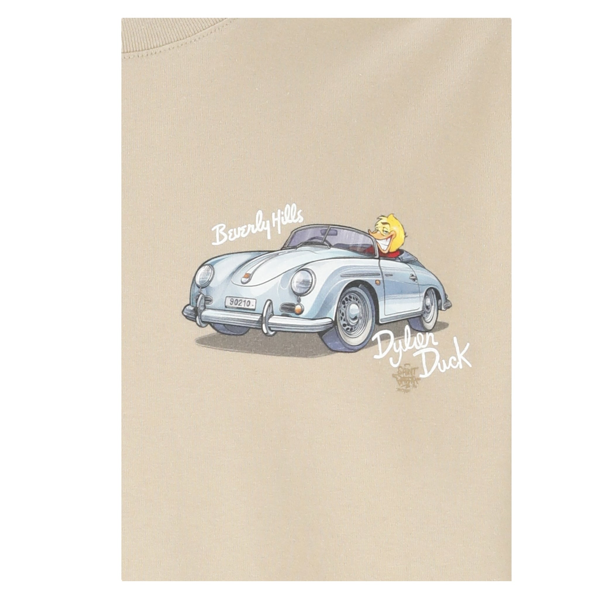 Saint Barth T-Shirt Girocollo Tinta Unita con Stampa per Bambino TSH000105355 BEIGE SAINT BARTH 