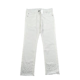 Sarabanda Pantalone Tinta Unita con Brillantini per Bambina 06257 BIANCO SARABANDA 