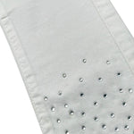Sarabanda Pantalone Tinta Unita con Brillantini per Bambina 06257 BIANCO SARABANDA 